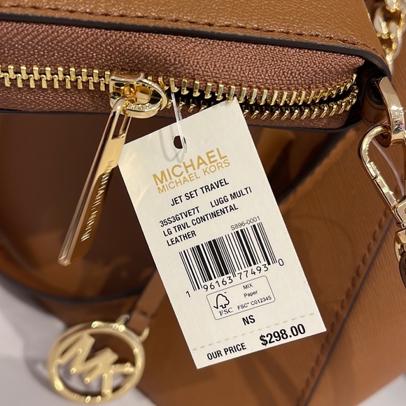 MICHAEL KORS LARGE TRAVEL CONTINENTAL WRISTLET WALLET PHONEHOLDER Luggage Multi - Picture 15 of 16